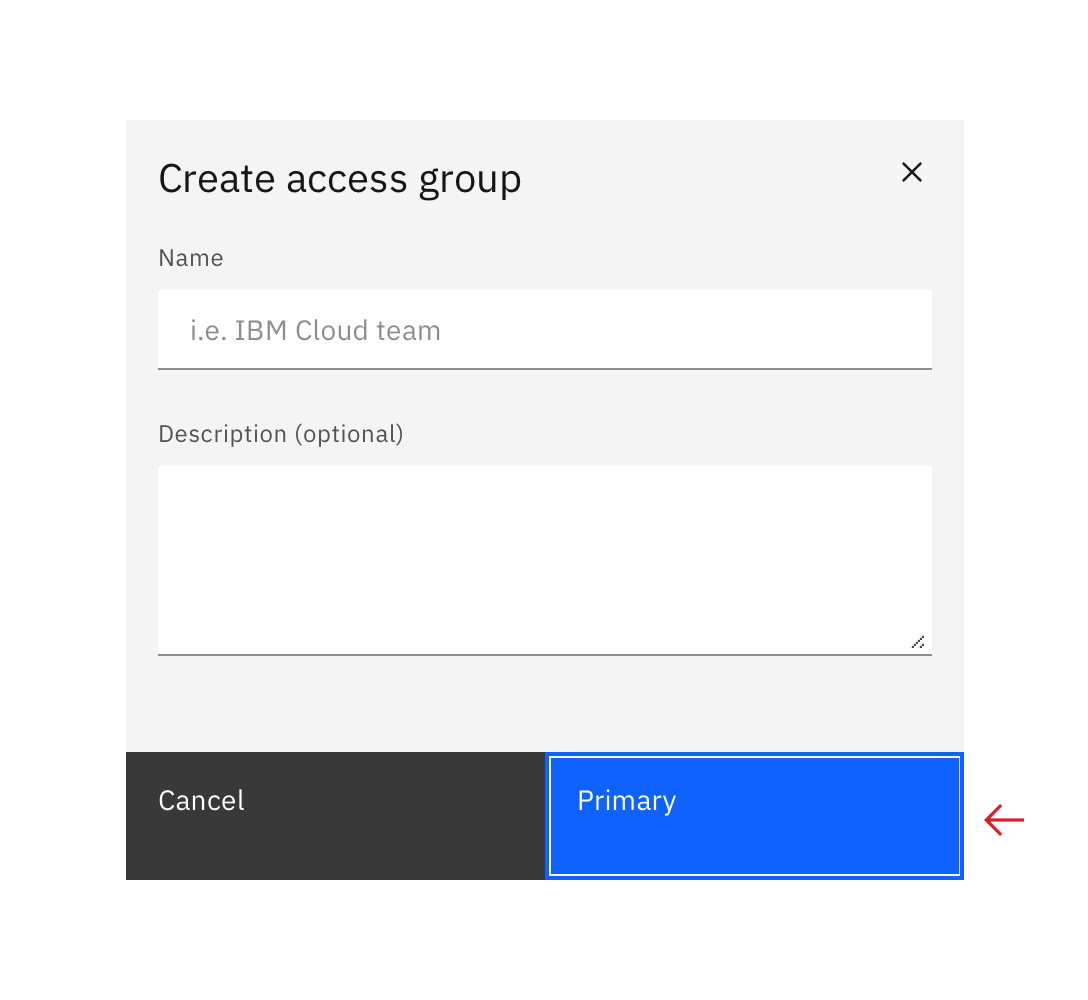 Don't set the first focus on the dialog button if there are inputs or selection to be made in the dialog.